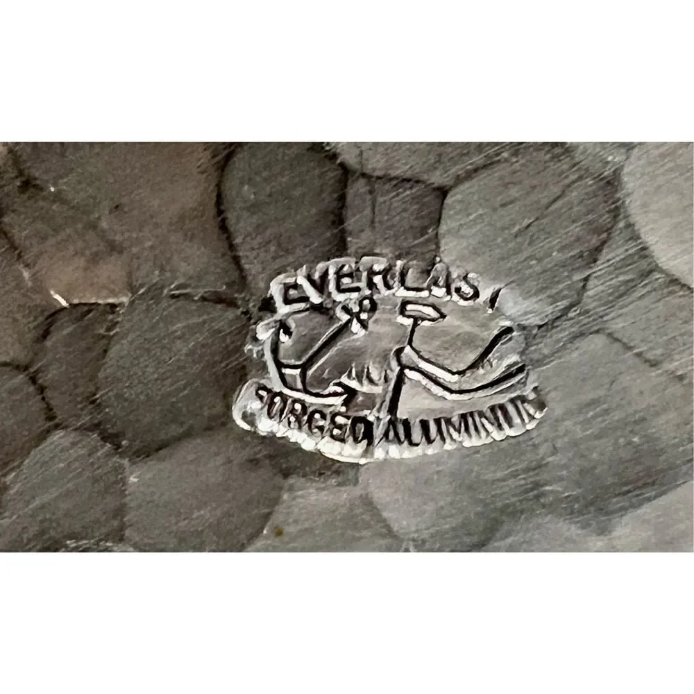 4 Vintage EVERLAST Forged Aluminum Floral Rose Dogwood Pattern Coasters MCM